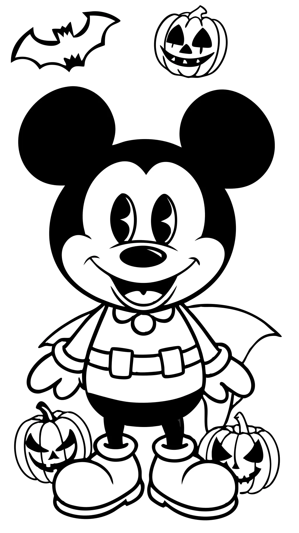 pages à colorier Mickey Halloween